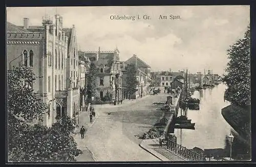 AK Oldenburg i. Gr., Strasse am Stau