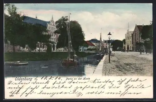 AK Oldenburg / O., Partie an der Hunte