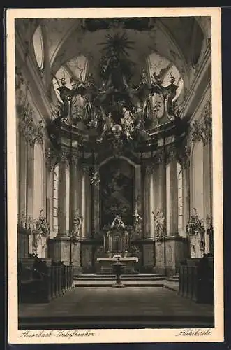 AK Amorbach, Hochaltar der Abteikirche