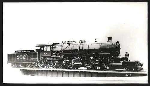 Fotografie Eisenbahn Western Maryland, Dampflok, Tender.Lokomotive Nr. 952, später Foto-Abzug