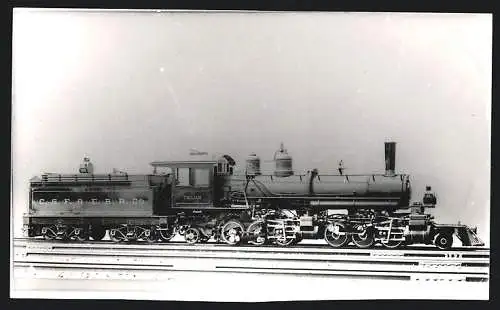 Fotografie Eisenbahn C. S. F. & E. R. R. Co., Dampflok, Tender-Lokomotive Trojan, später Foto-Abzug