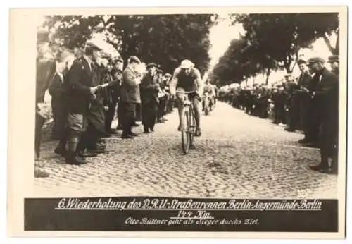 Fotografie Max Gerlach, Berlin, Ansicht Berlin, 6. Wiederholung des D.R.U. Fahrrad Rennen, Berlin-Angermünde-Berlin