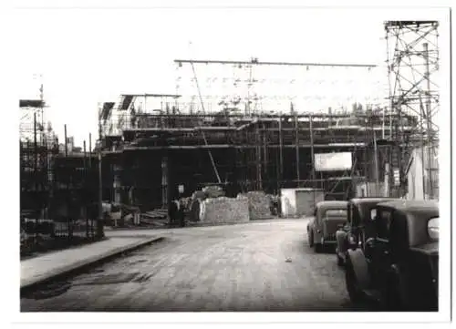 41 Fotografien L. C. C., London, Ansicht London, Bau der Royal Festival Hall 1949-1951, Baustelle