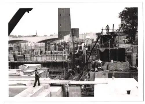 41 Fotografien L. C. C., London, Ansicht London, Bau der Royal Festival Hall 1949-1951, Baustelle