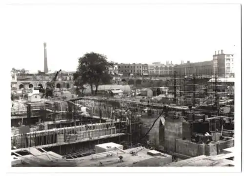 41 Fotografien L. C. C., London, Ansicht London, Bau der Royal Festival Hall 1949-1951, Baustelle