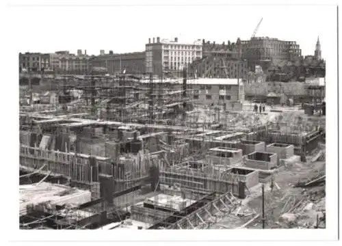 41 Fotografien L. C. C., London, Ansicht London, Bau der Royal Festival Hall 1949-1951, Baustelle