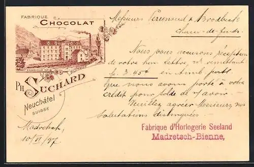 Lithographie Bludenz, Fabrique de Chocolat Ph. Suchard No. 6