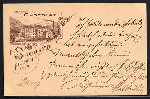 Lithographie Bludenz, La Fabrique de Chocolat Ph. Suchard No. 6