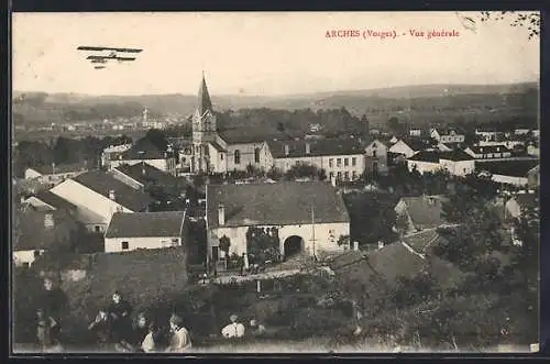 AK Arches, Vue générale, Flugzeug