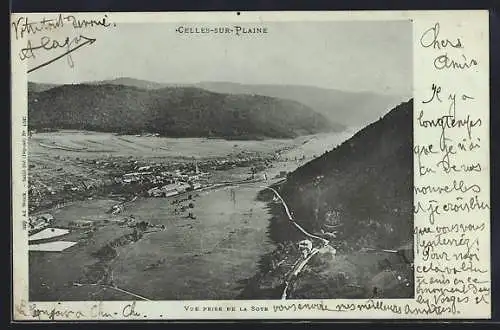 AK Celles-sur-Plaine, Ortsansicht aus der Vogelschau