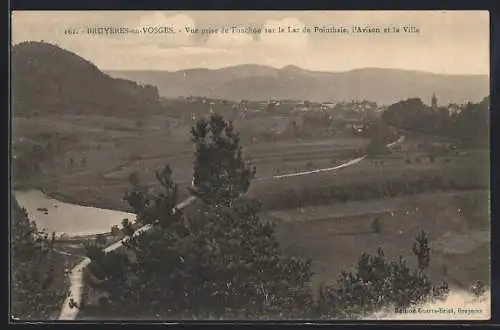 AK Bruyères-en-Vosges, Vue prise de Fouchon sur le Lac de Pointbaie