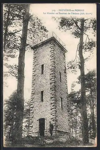 AK Bruyéres-en-Vosges, Le Mirador au Sommet de l`Avison