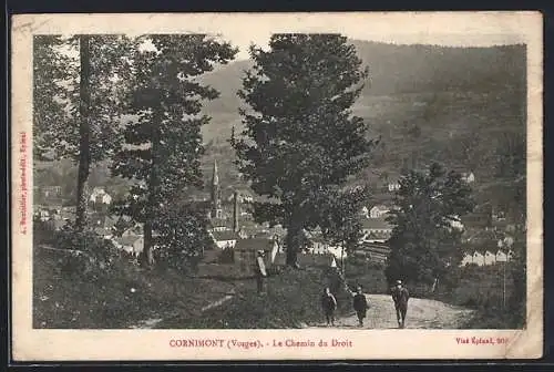 AK Cornimont, Le Chemin du Droit et vue du village