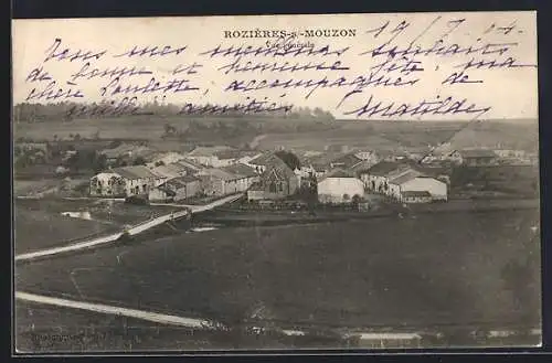 AK Rosières-en-Mouzon, Vue générale du village et des champs environnants