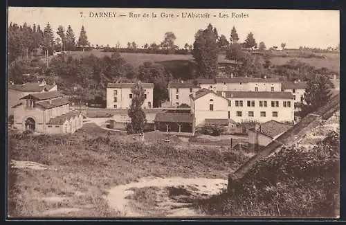 AK Darney, Rue de la Gare, L`Abattoir, Les Écoles