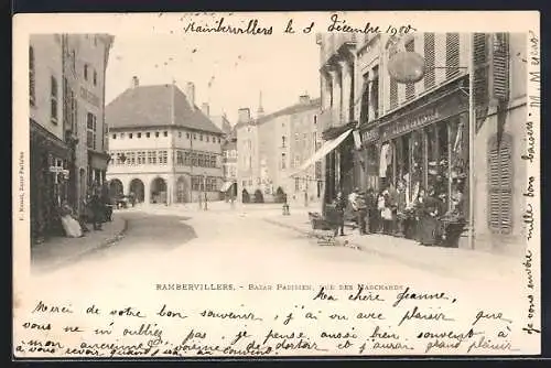 AK Rambervillers, Bazar Parisien, Rue des Marchands