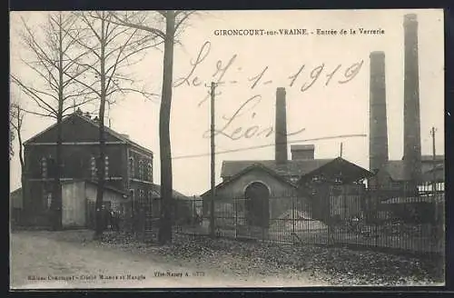 AK Gironcourt-sur-Vraine, Entrée de la Verrerie