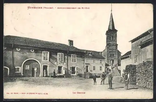 AK Hurbache, Le Centre avec l`église et le café