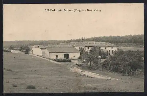 AK Belval, près Portieux, Vosges, Gare Vincey