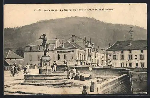 AK La Neuveville, Fontaine de la Diane chasseresse