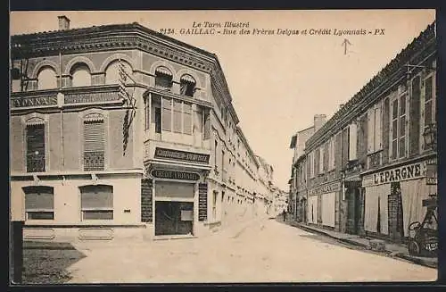 AK Gaillac, Rue des Frères Delga et Crédit Lyonnais