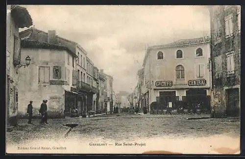 AK Graulhet, Rue Saint-Projet et Café Central