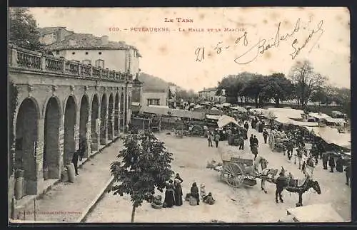 AK Puylaurens, La Halle et le Marché