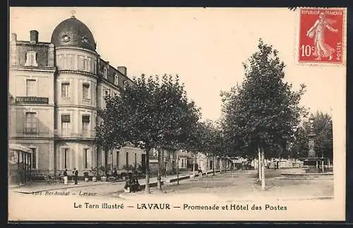 AK Lavaur, Promenade et Hôtel des Postes