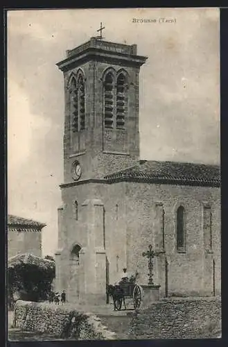 AK Brousse /Tarn, Partie an der Kirche