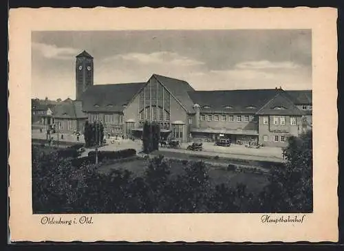 AK Oldenburg / O., Blick zum Hauptbahnhof