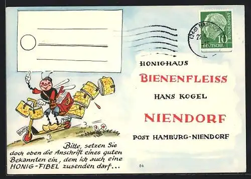 AK Niendorf, Honighaus Bienenfleiss, Hans Kogel, Bienen-Postboote