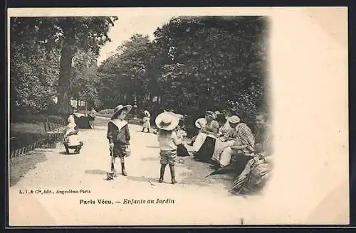 AK Paris, Enfants au Jardin