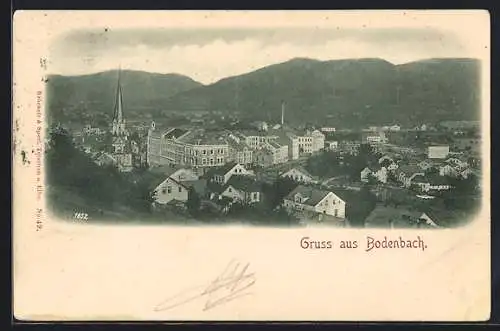 AK Bodenbach, Ortsansicht aus der Vogelschau