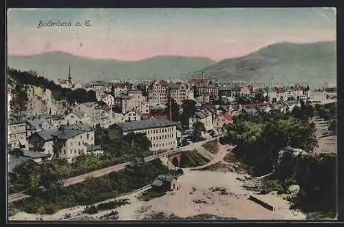 AK Bodenbach a. E., Teilansicht aus der Vogelschau