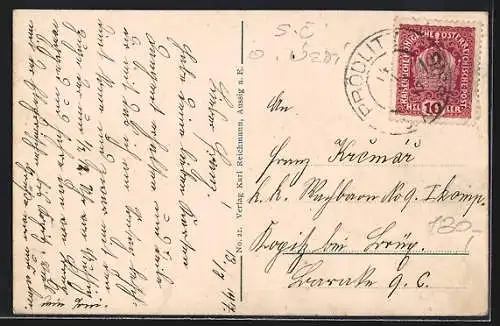 AK Aussig / Usti, Ferdinandshöhe mit Brücke