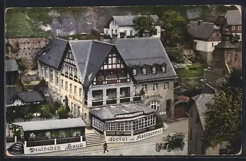 AK Herrnskretschen, Hotel u. Restaurant Deutsches Haus von Josef Clar