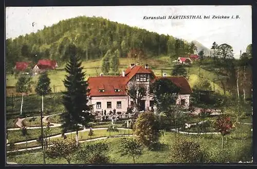 AK Zwickau i. B., Blick auf die Kuranstalt Martinsthal