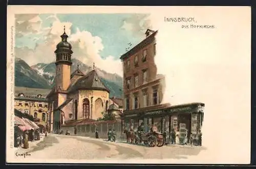 Künstler-AK Edward Theodore Compton: Innsbruck, Die Hofkirche