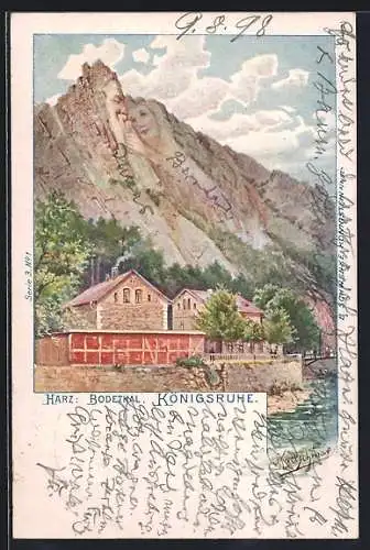 AK Thale, Bodethal, Königsruhe, vermenschlichte Berge, Berggesichter