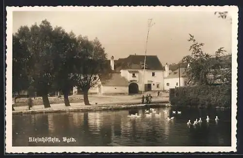 AK Eisenstadt /Bgld., Kleinhöflein, Partie am Teich