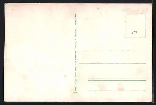 Künstler-AK P. O. Engelhard (P.O.E.): München, Viele Münchener Kindl mit Bierkrug