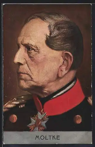 Künstler-AK General von Moltke in Uniform