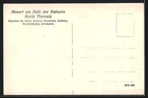 AK Mozart am Hofe der Kaiserin M. Theresia