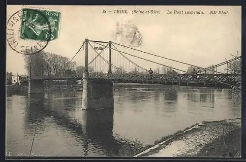 AK Triel /S.-et-O., Le Pont suspendu