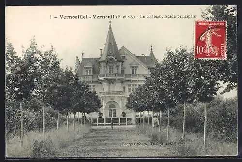 AK Vernouillet-Verneuil /S.-et-O., Le Chateau, facade principale