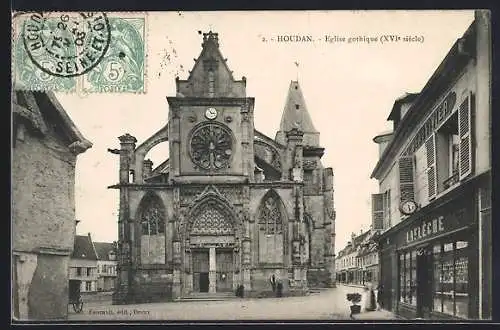 AK Houdan, Église gothique