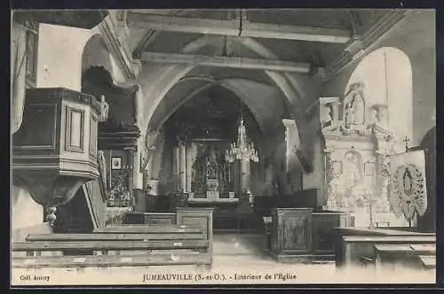 AK Jumeauville /S.-et-O., Interieur de l`Eglise