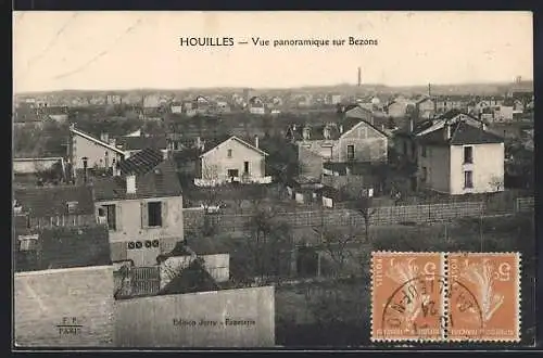 AK Houilles, Vue panoraamique sur Bezons