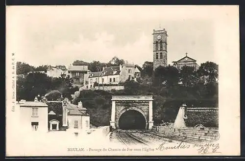 AK Meulan, Passage du Chemin de Fer sous l`Eglise