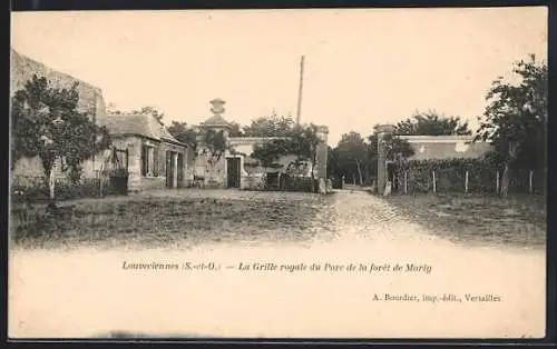 AK Louveciennes /S.-et-O., La Grille royale du Parc de la foret de Marly